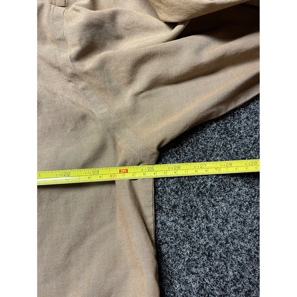 Geoffrey Beene Men Tan Pinpoint Oxford Button Down Shirt 17.5 34/35 Wrinkle Free - Picture 4 of 6